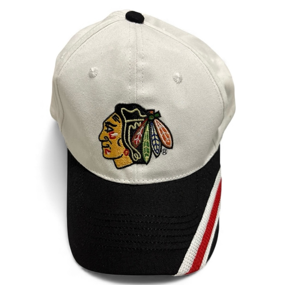 NHL Chicago Blackhawks Kick10 Hyundai White Snapback Hat Cap Embroidered Logo